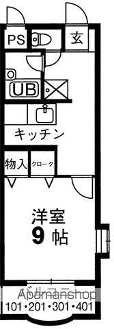 CITY ROOST MINAMI(1K/1階)の間取り写真