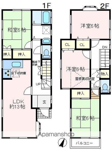 西武鉄道新宿線 狭山市駅 徒歩19分 2階建 築30年(4LDK)の間取り写真