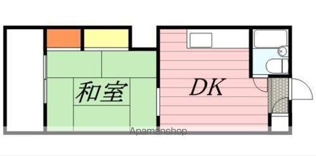 プラザハイツ24(1DK/3階)の間取り写真