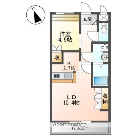 グランチェスタ(1LDK/1階)の間取り写真