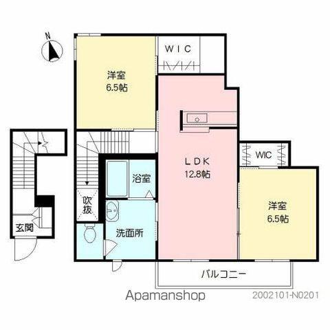 グランフォレスト(2LDK/2階)の間取り写真