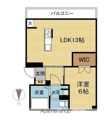 LEAF(1LDK/4階)の間取り写真