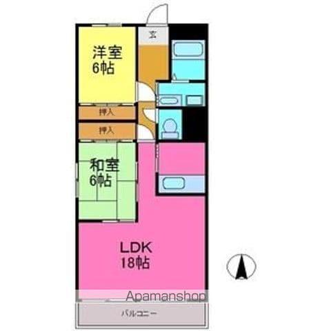 アベニュー藤(2LDK/3階)の間取り写真