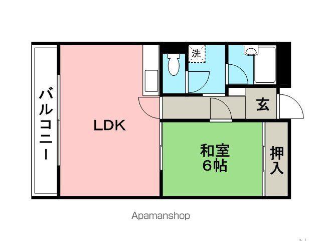 末広ロイヤルハイツ(1LDK/5階)の間取り写真