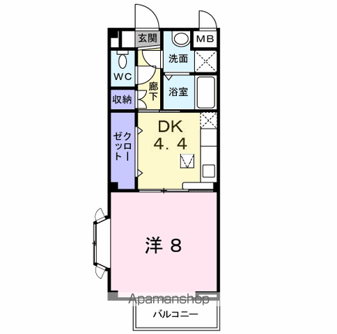 レトロヴィラⅠ(1DK/1階)の間取り写真