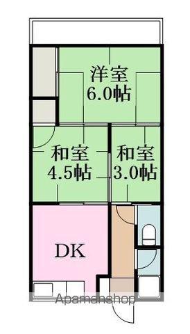 道南コーポ(3DK/2階)の間取り写真