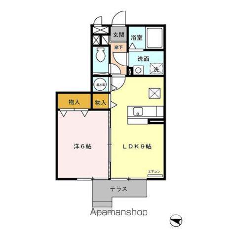 プレズント(1LDK/1階)の間取り写真