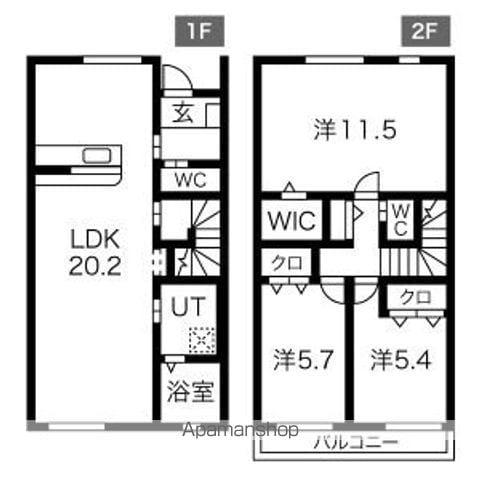 GLORIAII(3LDK/1階)の間取り写真