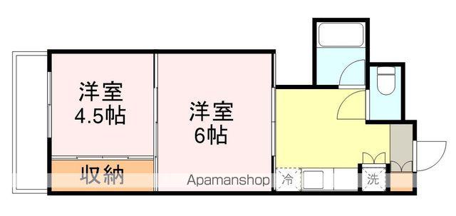 シャングリラ高松(2DK/3階)の間取り写真