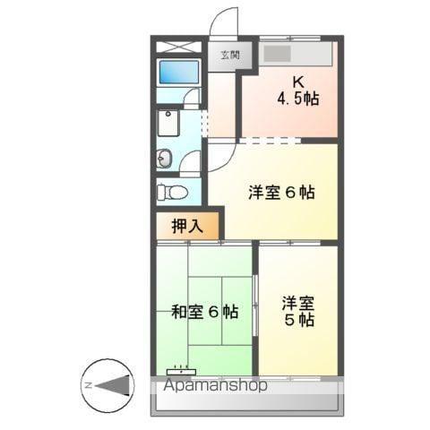 セントラルハイムTAKAHASHI(3K/2階)の間取り写真