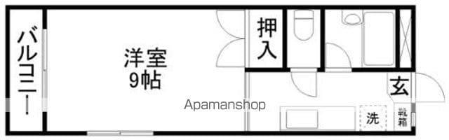 イーストレジデンス(1K/1階)の間取り写真