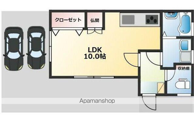 名鉄尾西線 玉ノ井駅 徒歩11分 1階建 築47年(ワンルーム)の間取り写真