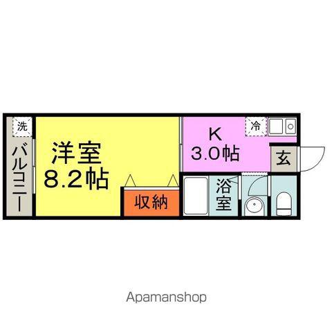 フレンディー平田原A(1K/1階)の間取り写真