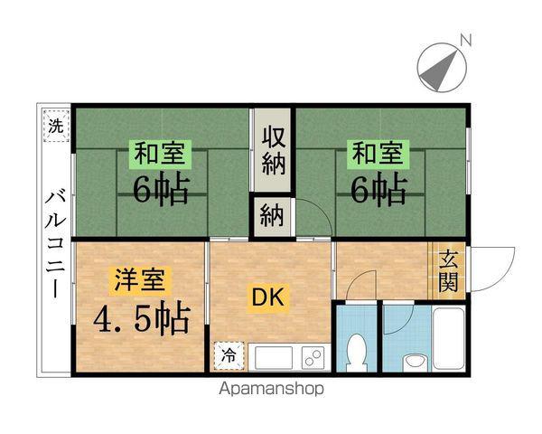 東浅川ハイツ(3DK/2階)の間取り写真