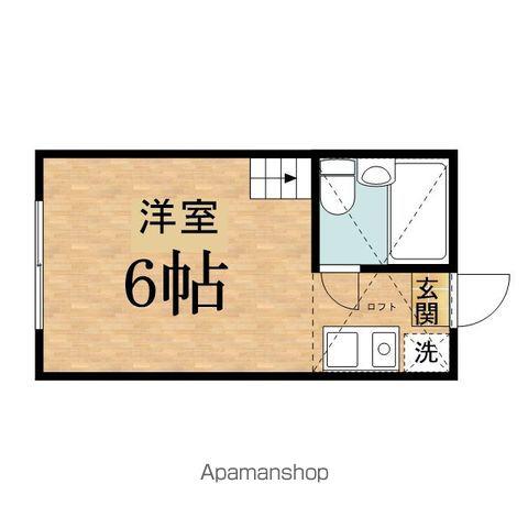 ホワイトウイングⅢ(ワンルーム/2階)の間取り写真