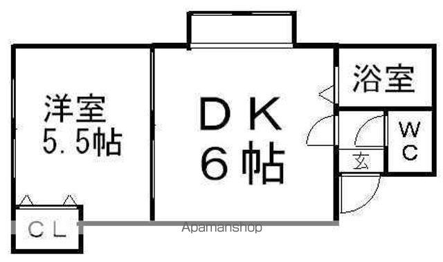 マーメイド札幌(1DK/1階)の間取り写真