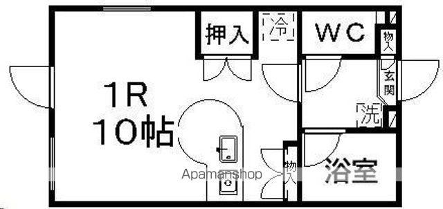 ロイヤルビレッジ通町(ワンルーム/1階)の間取り写真