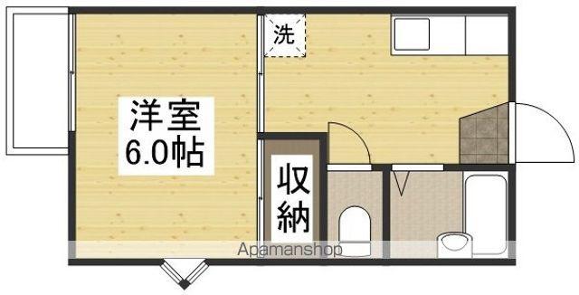 藤田コーポⅠ(1K/2階)の間取り写真