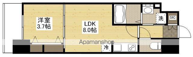 BPRレジデンス国泰寺(1LDK/11階)の間取り写真