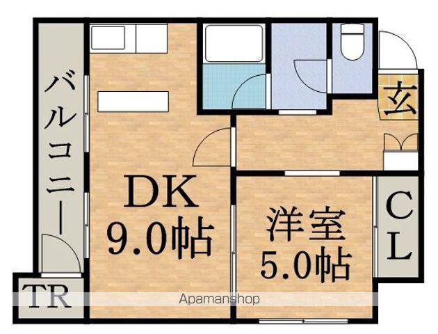 リベルティ大通(1LDK/6階)の間取り写真