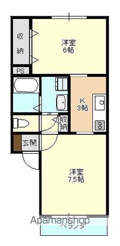 VENT VERTⅡ(2K/2階)の間取り写真