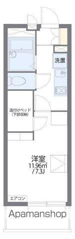 レオパレスセノーテ黒川(1K/2階)の間取り写真