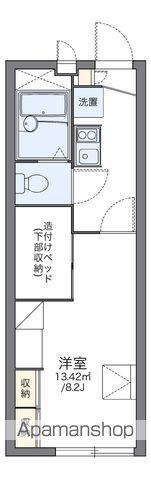 レオパレスMARGUERITE(1K/1階)の間取り写真
