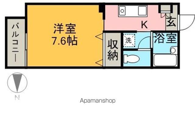 フォブールM(1K/2階)の間取り写真