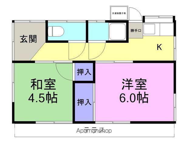 伊豆箱根鉄道駿豆線 大仁駅 徒歩9分 1階建 築63年(2K)の間取り写真