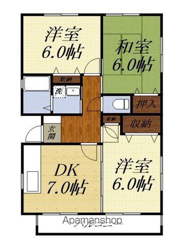 リリエンベルグ(3DK/2階)の間取り写真