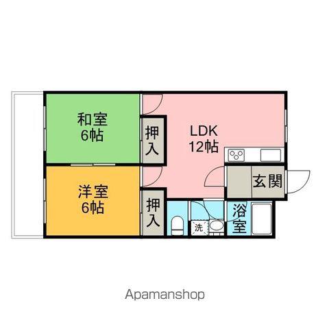 シャルム久万ノ台(2LDK/3階)の間取り写真