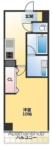Kクレスト大道(1K/6階)の間取り写真
