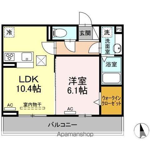パークカメリア(1LDK/1階)の間取り写真