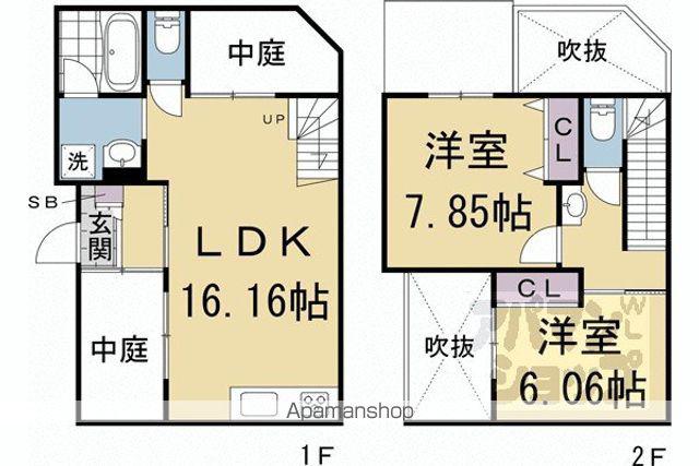 今出川コートハウス(2LDK)の間取り写真