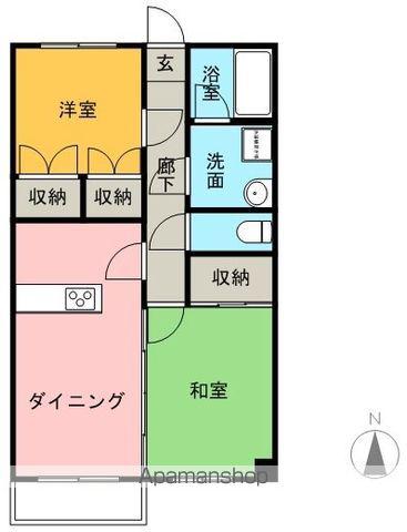 西村コーポレーションⅠ(2DK/2階)の間取り写真