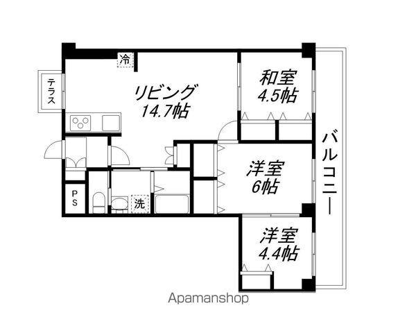 ファミール守山(3LDK/1階)の間取り写真