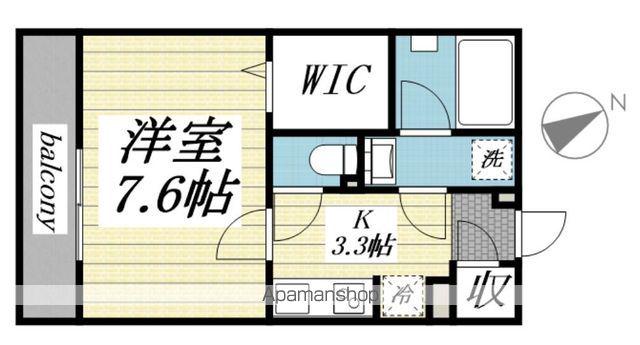 ガーデンテラス・クー(1K/2階)の間取り写真