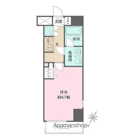 アジールコート品川(1K/7階)の間取り写真