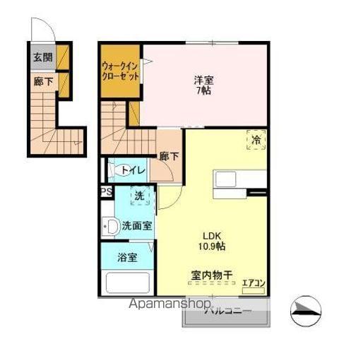 ローカス・グランデ(1LDK/2階)の間取り写真