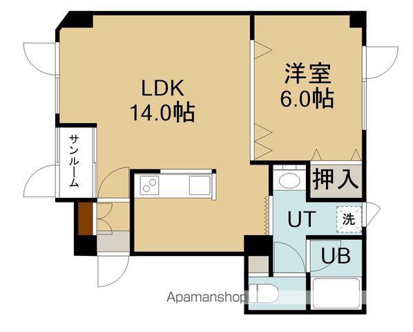 ハイツブルーウィロー1(1LDK/1階)の間取り写真