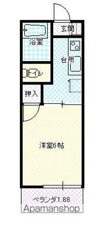 南葉ハイツ(1K/1階)の間取り写真