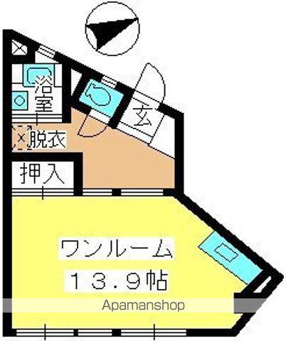 野上ビル(ワンルーム/4階)の間取り写真