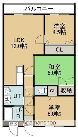 ファンデーションⅡ(3LDK/3階)の間取り写真