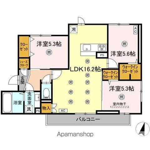 D-ROOM GRACE(3LDK/3階)の間取り写真