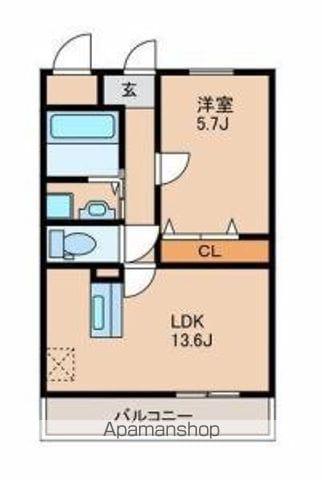 NEIGHBORS(1LDK/4階)の間取り写真
