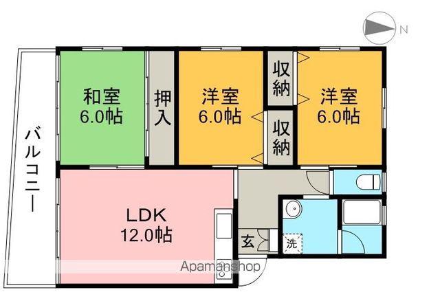 ヒポハウスⅡ(3LDK/2階)の間取り写真