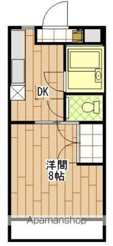 サンリバーM(1DK/1階)の間取り写真