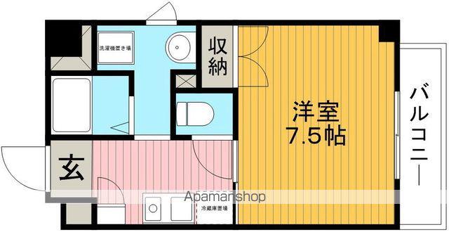 グランドール黎明(1K/2階)の間取り写真