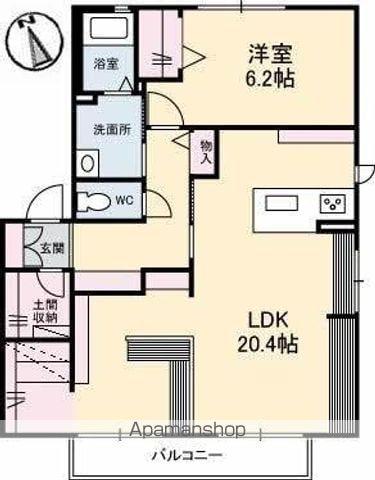 ひまわりハイツ(1SLDK/2階)の間取り写真