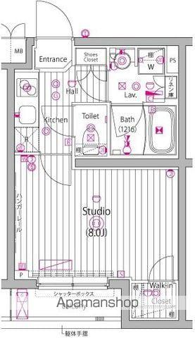 ガーラ・グランディ小竹向原(1K/1階)の間取り写真